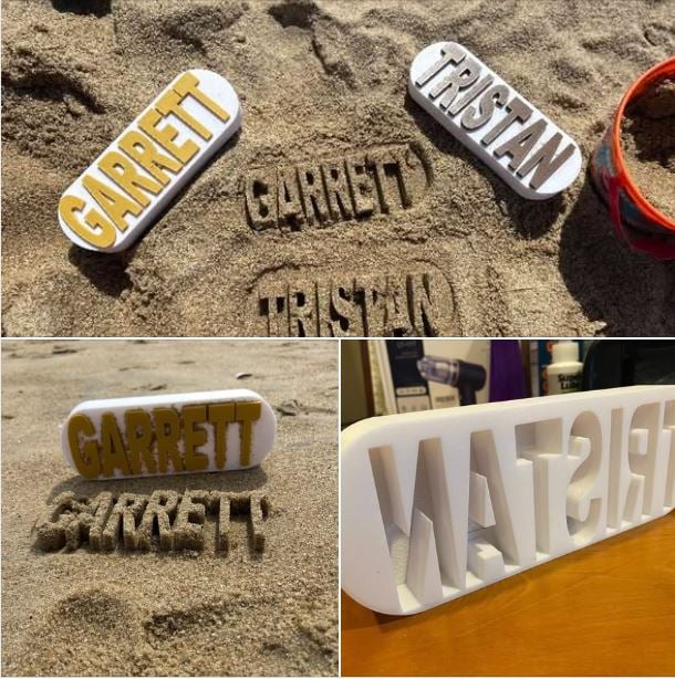 Personalized Beach Name Stamps