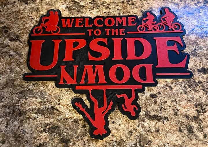 Stranger Things "Upside Down" Sign